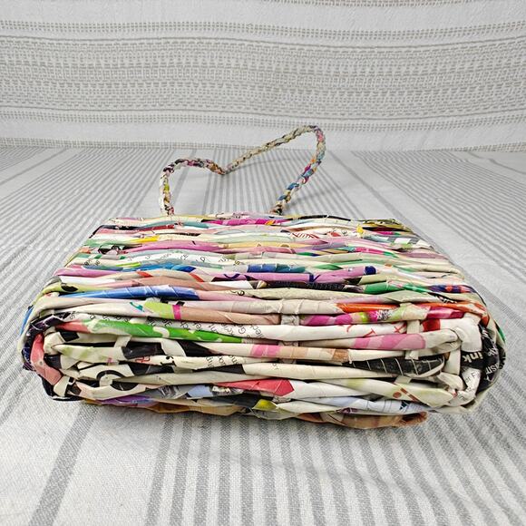 Handmade Colorful Magazine Shoulder Purse Eco Friendly Bag - Picture 3 of 9